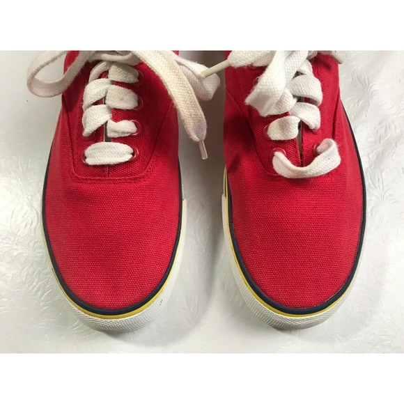POLO RALPH LAUREN RED VINTAGE STADIUM SKI BEAR SNEAKERS 92 93 USA P 9- SIZE 9B